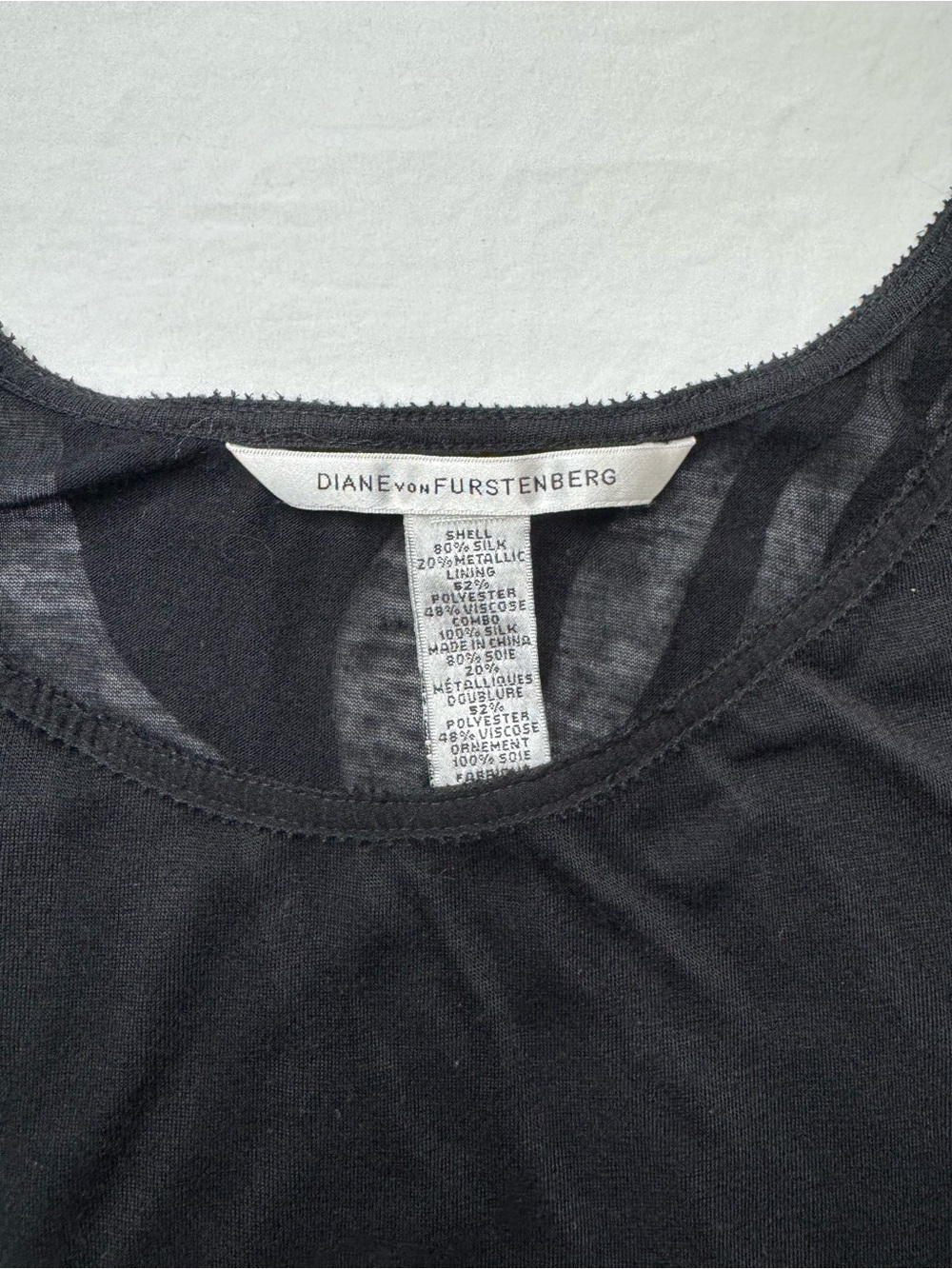 Diane Von Furstenberg - Sheer Zebra Pattern Black Sleeveless Bodycon Dress - Picture 6 of 9
